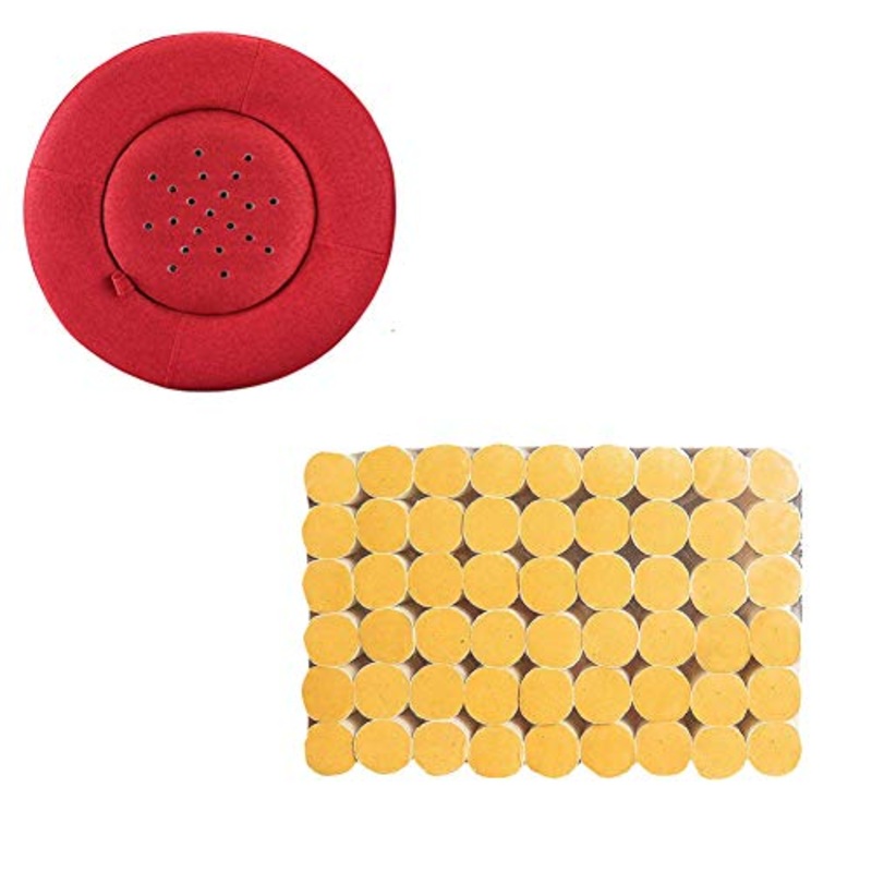 NXX Cuscino Sgabello Moxibustione Futon Moxibustion Massaggiatore Moxibustione Sgabello Terapia Cuscino Futon Moxa Sgabello per Casa Salone di Bellezza Terapia Futon Rilassamento del Corpo,Rosso