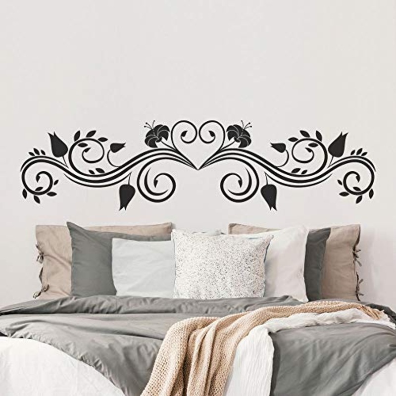 T-MK313 – Adesivi per testiera del letto, 36 x 140 cm, colore: Nero