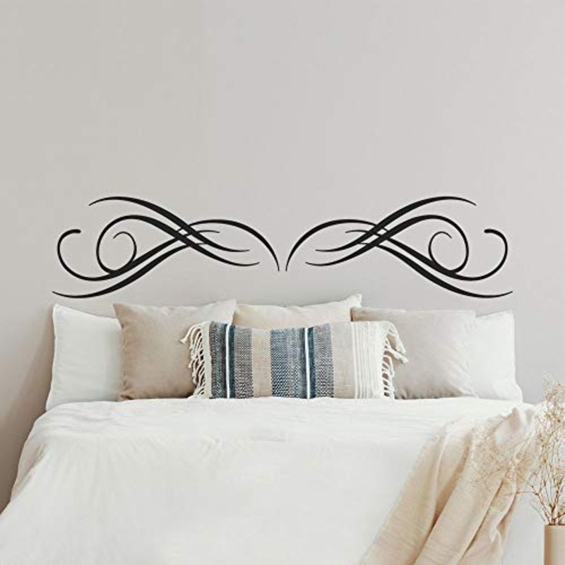 T-MK347 – Adesivi per testiera del letto, 42 x 190 cm, colore: Nero