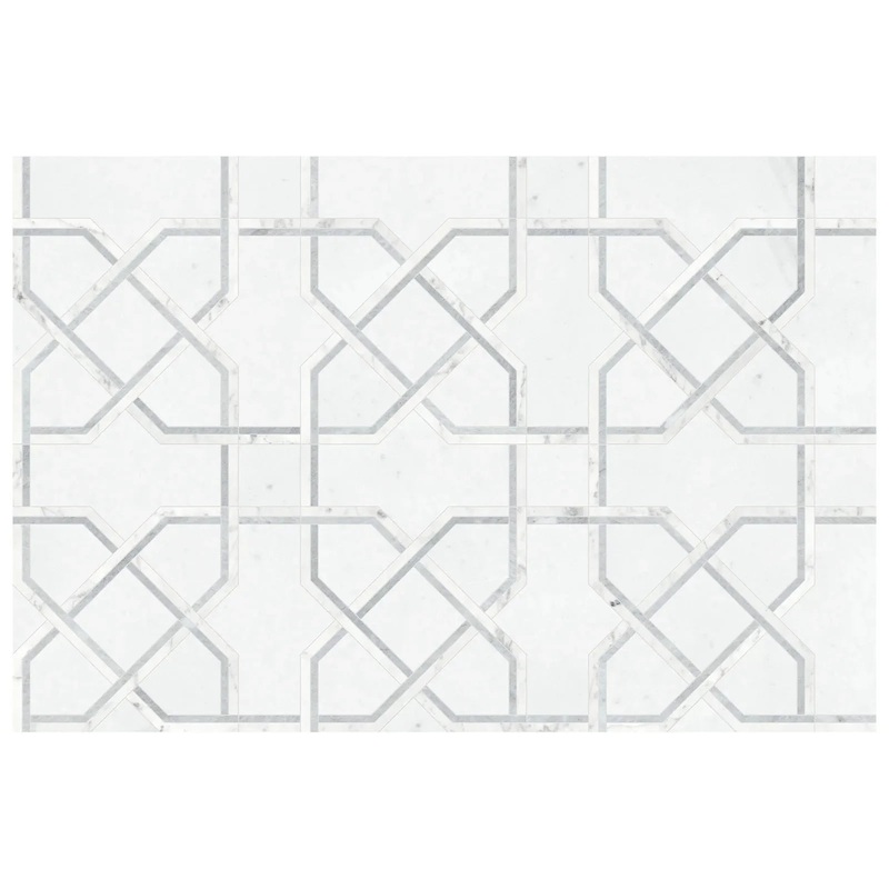 Utopio Madina Dove Honed Natural Stone Waterjet Mosaic