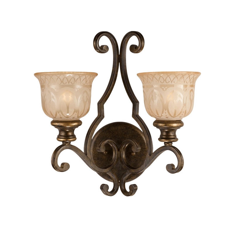 Crystorama 7402-BU Norwalk Two Light Wall Sconce Bronze Umber