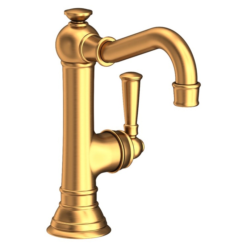 Lavatory Faucet Jacobean 1 Lever ADA Satin Gold PVD 1.2 Gallons per Minute Brass Spout Height 5-5/8 Inch