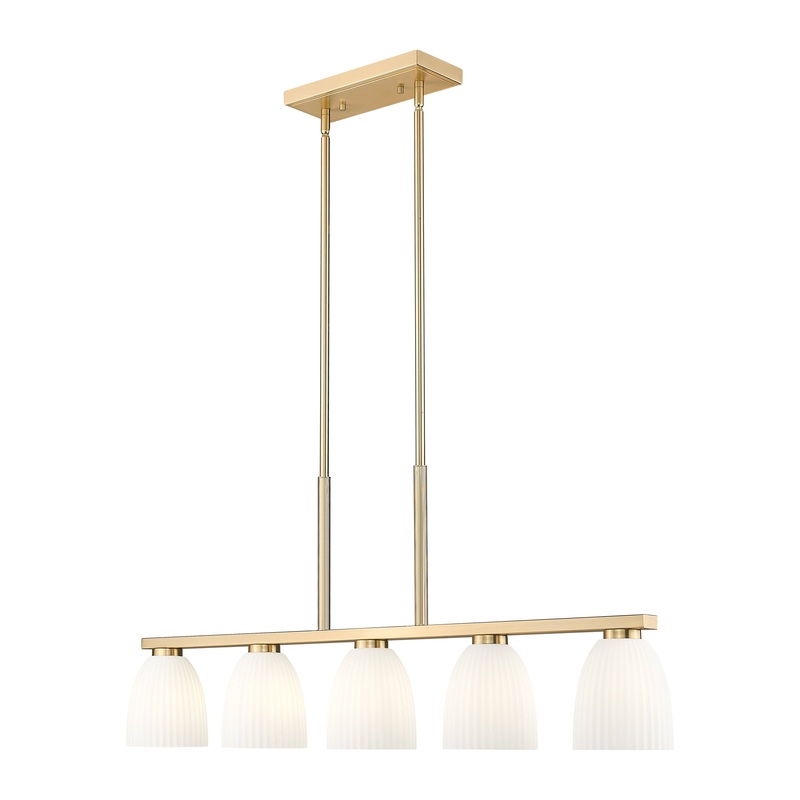 Naya 5-Light Linear Chandelier Modern Gold