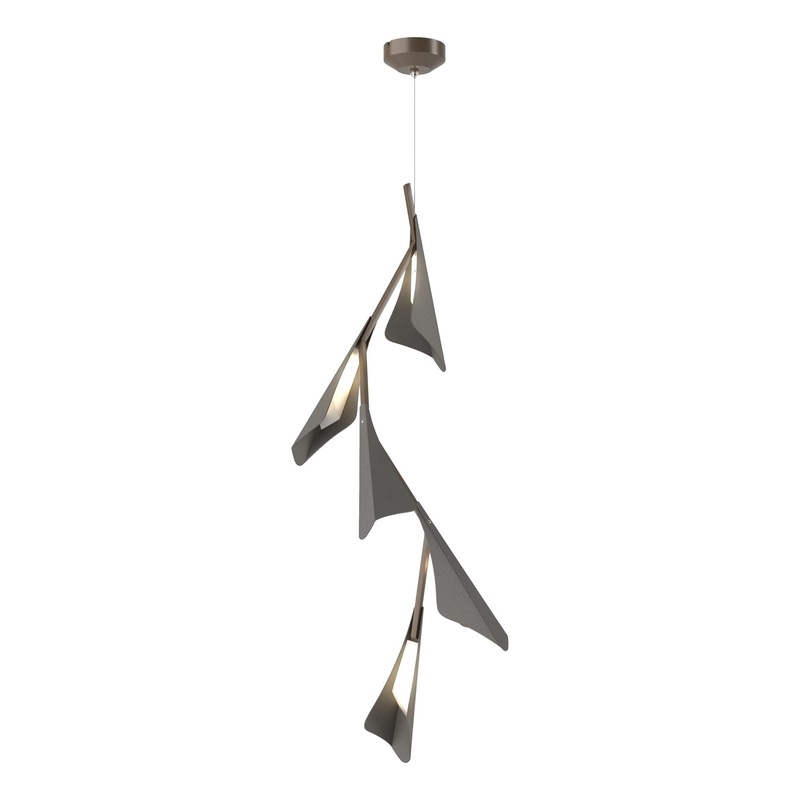 Plume 5-Light LED Pendant Bronze Natural Iron