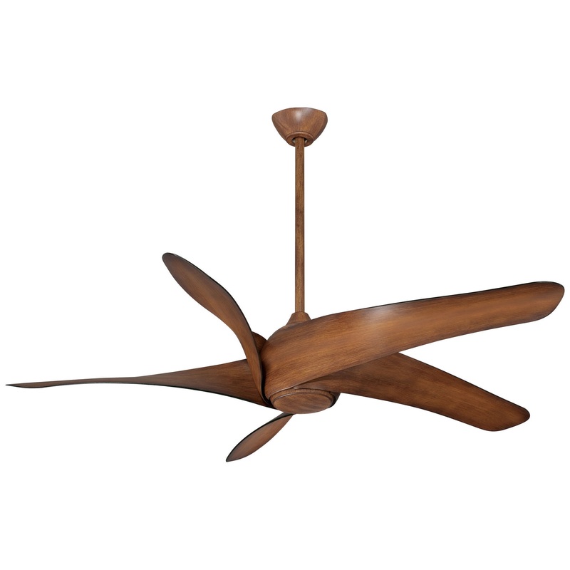 5-blade Artemis Xl5 Led 62″ Ceiling Fan by Minka Aire (Dry Rated) Distressed Koa/Distressed Koa