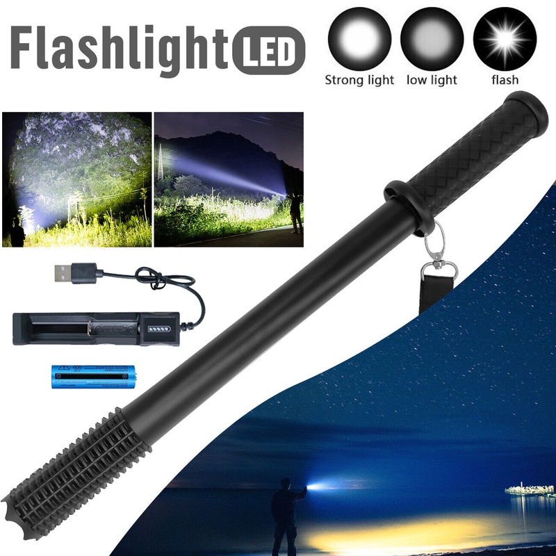 90000LM Baseball Bat LED Flashlights Waterproof Powerful Aluminium for Emergency