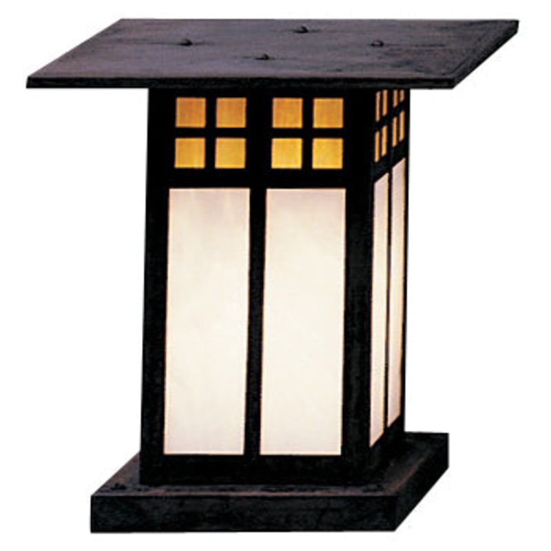 Arroyo GC-9GWC-MB Glasgow One Light Column Mount Mission Brown