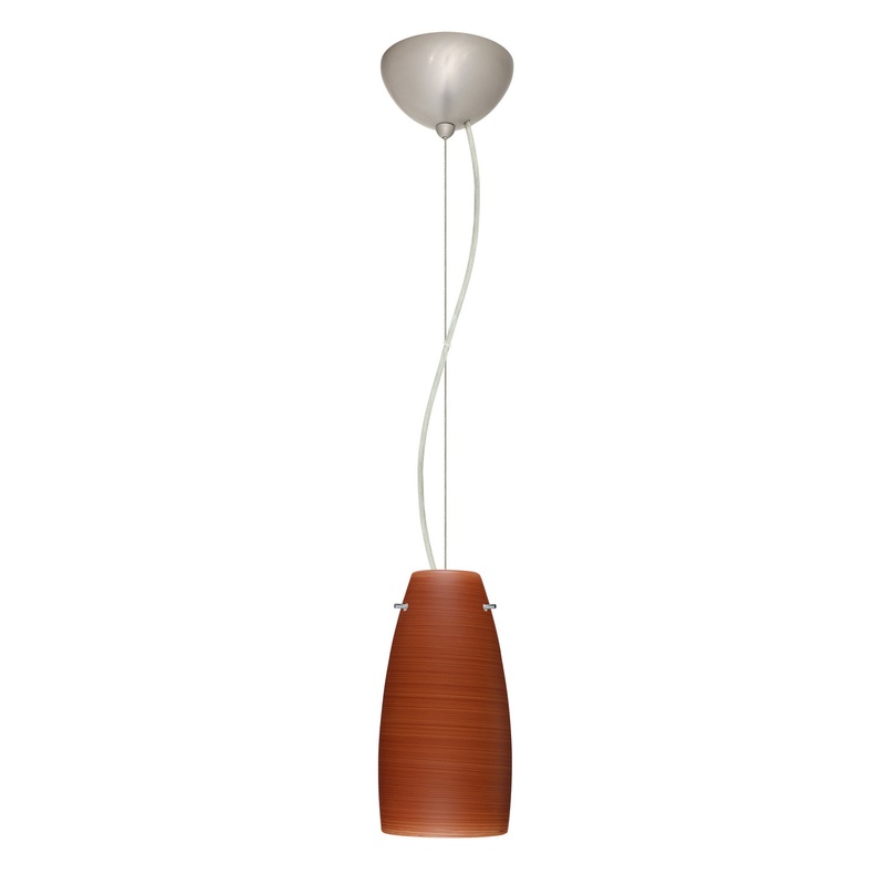 Besa 1KX-1512CH-LED-SN Tao One Light Pendant Satin Nickel
