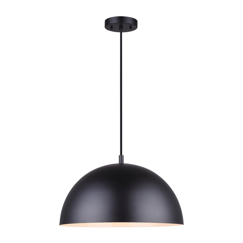 Canarm IPL734B01BK Sadie One Light Pendant Matte Black