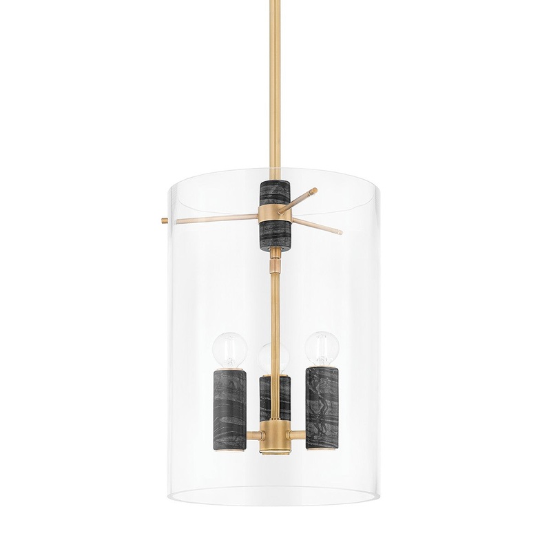 Corbett Lighting 359-13-VB Adonis Three Light Lantern Vintage Brass