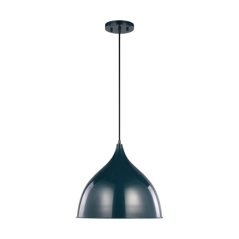 Grant One Light Pendant Dutch Blue