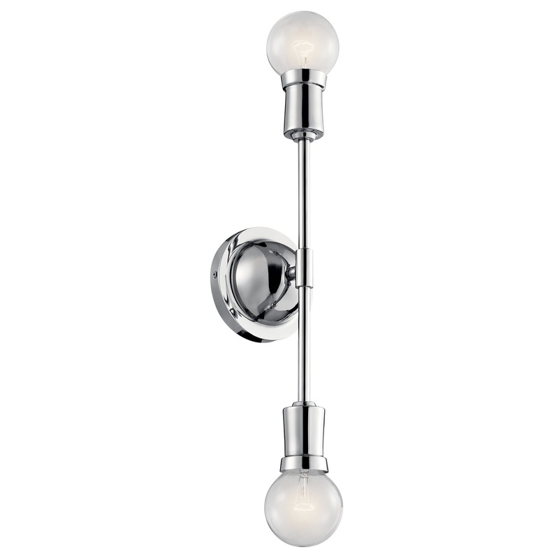 Kichler 43195CH Two Light Wall Sconce, Chrome