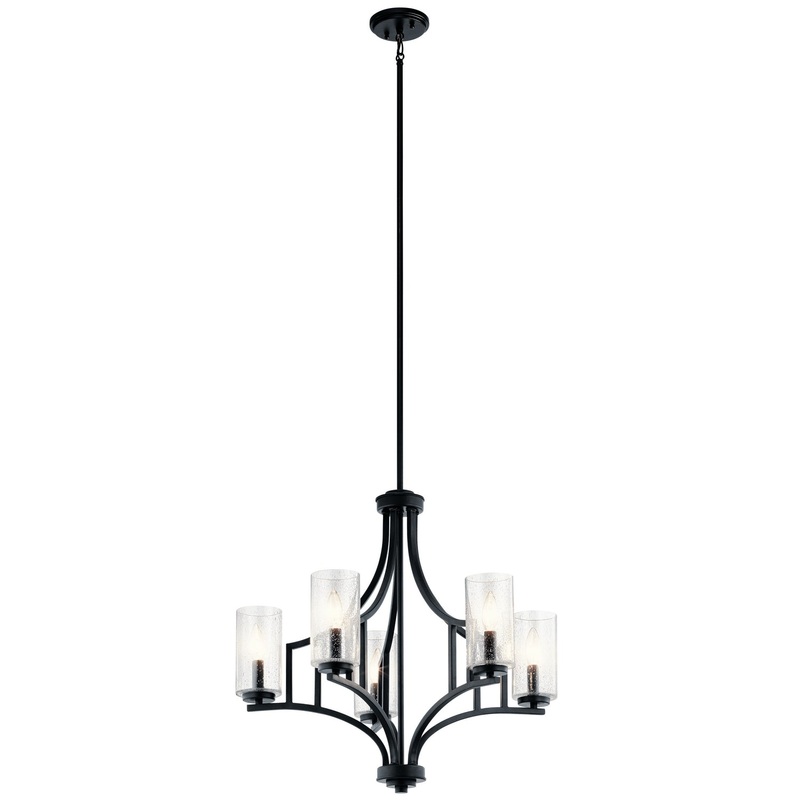 Kichler 44072DBK Five Light Chandelier, Distressed Black