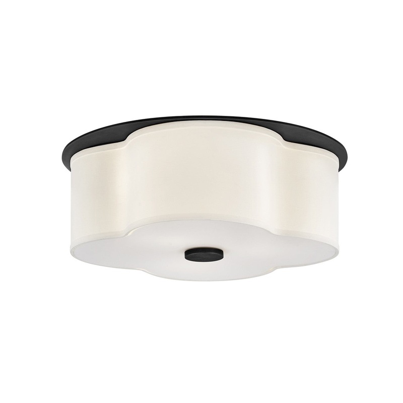 LED Flush Mount from the Delaney Collection in Black Finish by Hinkley