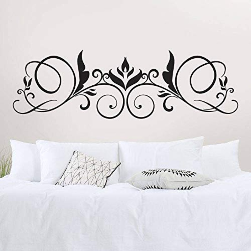 T-MK346 – Adesivi per testiera del letto, 57 x 190 cm, colore: Nero