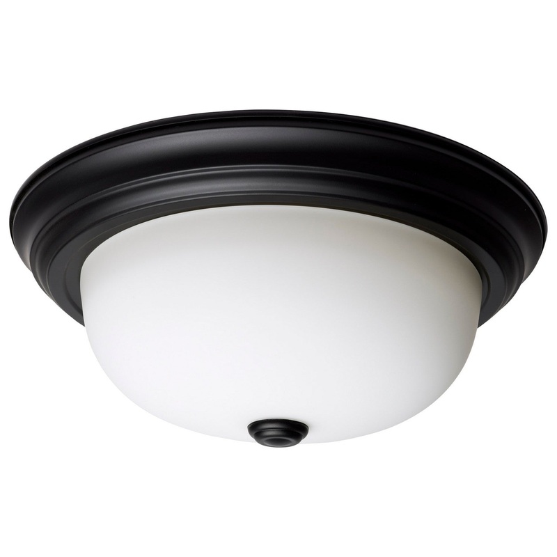 Two Light Flush Mount in Matte Black Finish by Nuvo Lighting