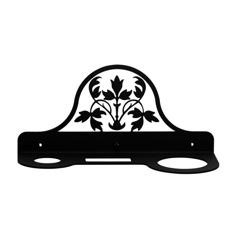 Village Wrought Iron HD-173 Floral Hair Dryer Rack
