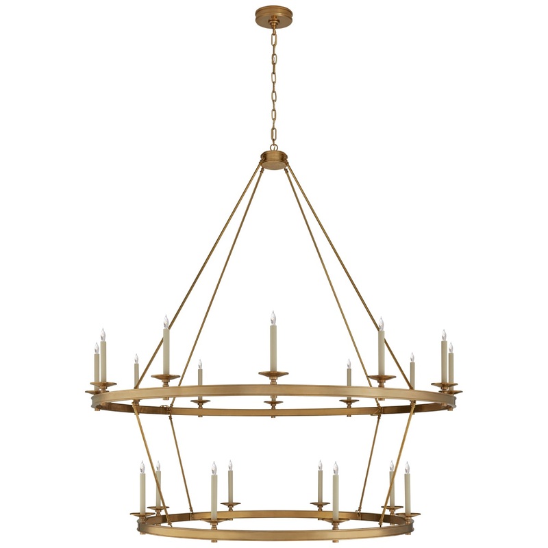 20 Light Chandelier from the Launceton Collection in Antique-Burnished Brass Finish by Visual Comfort Signature