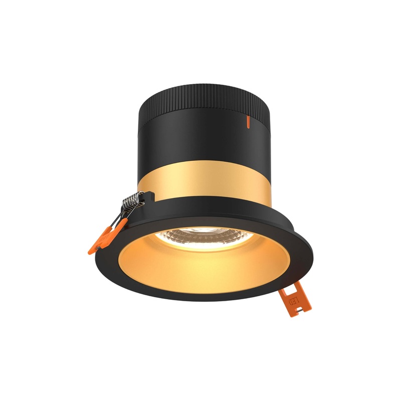 4″ Modular Downlight Gold with Black Trim 20 Degrees Regressed