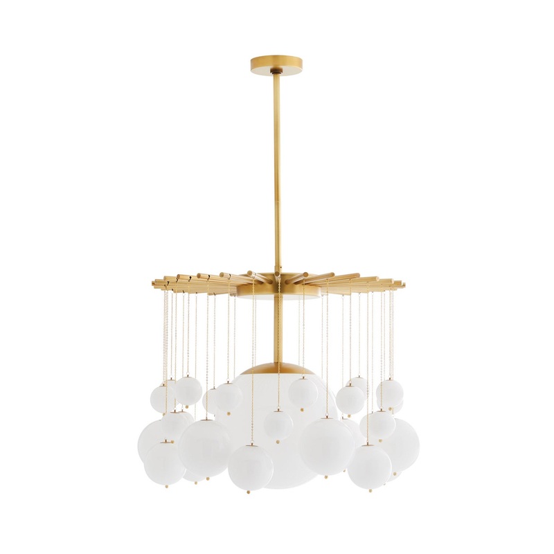 Arteriors 89493 Mira One Light Chandelier Antique Brass