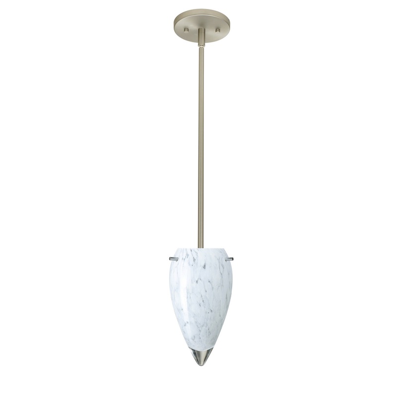 Besa 1TT-412519-LED-SN Juli One Light Pendant Satin Nickel (Discontinued)