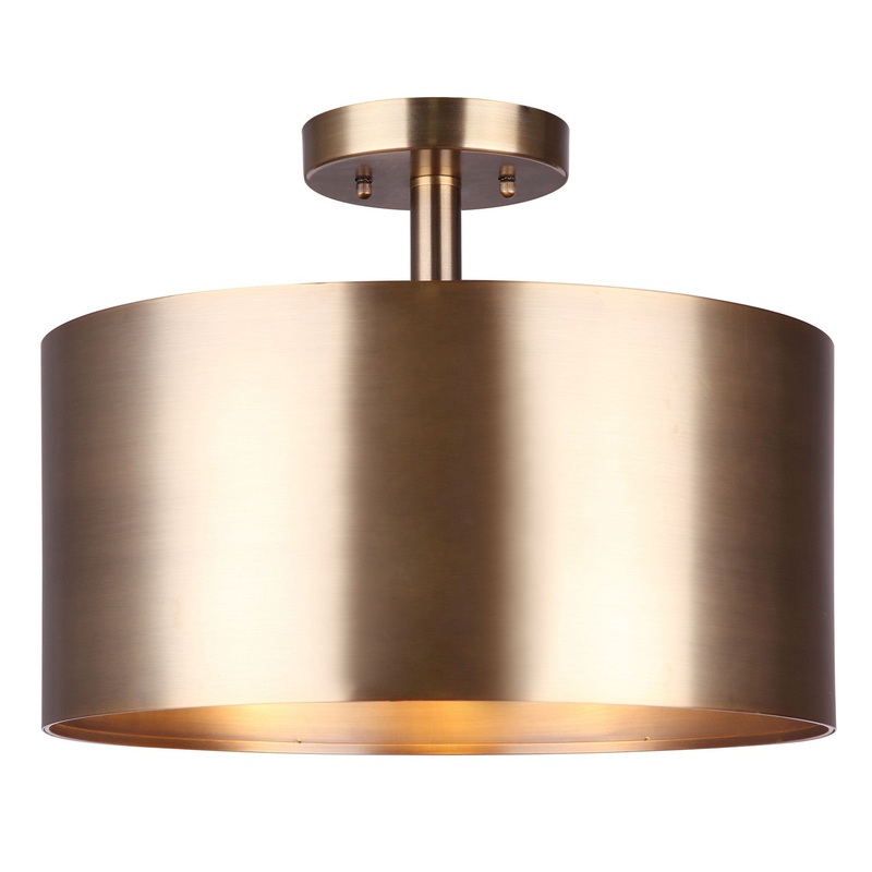 Canarm ISF669B03GD Lola Three Light Semi-Flush Mount Gold