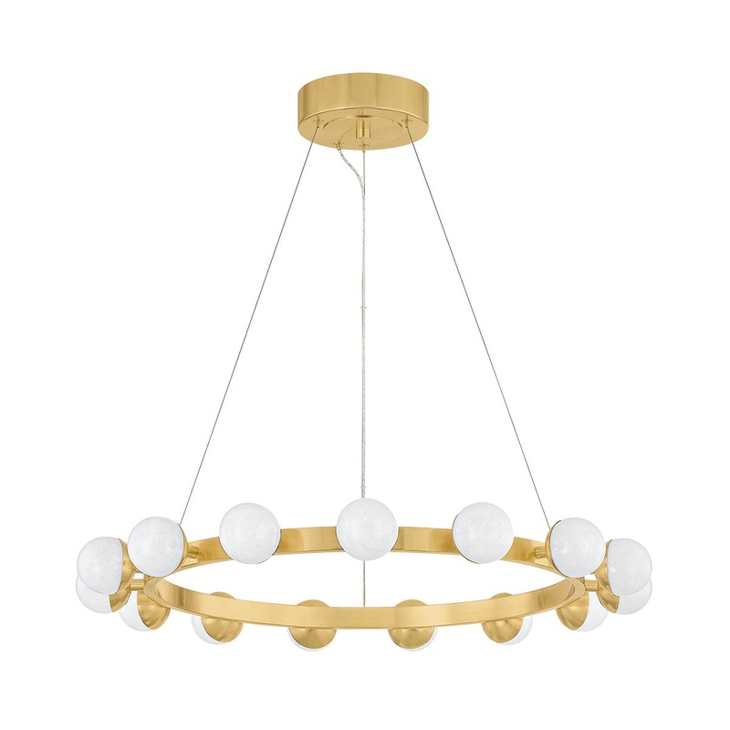 Corbett Lighting 484-30-VB Linus LED Chandelier Vintage Brass