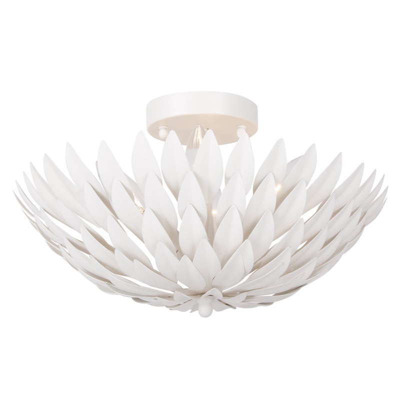 Crystorama 505-MT Broche Four Light Semi Flush Mount Matte White