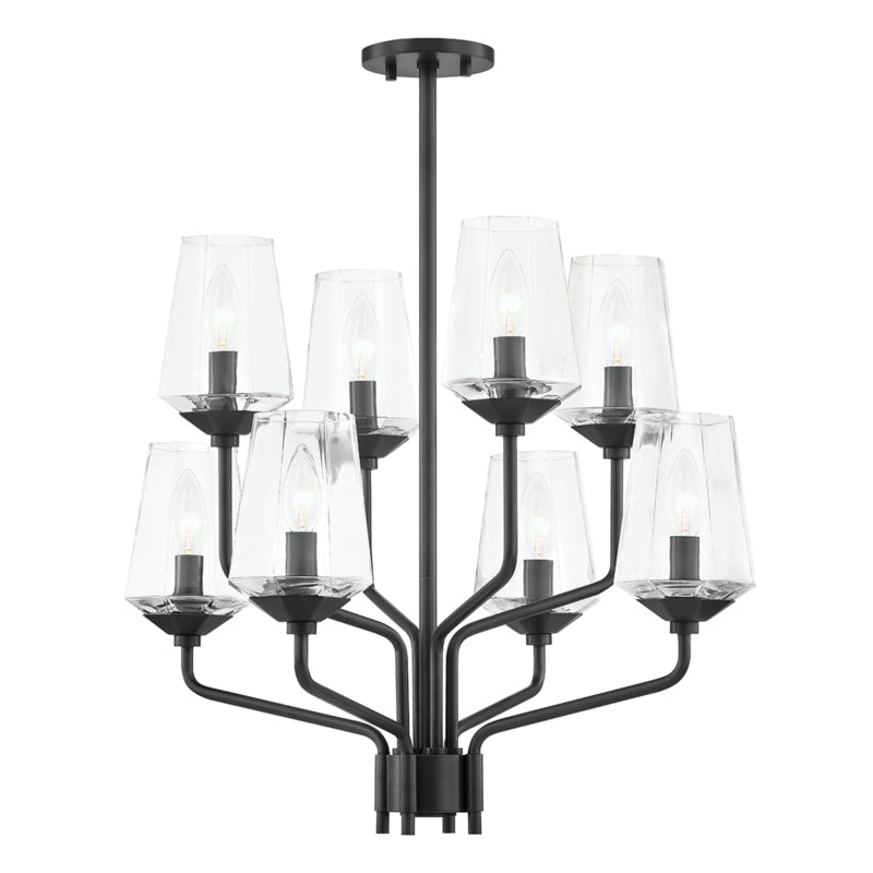 Eight Light Chandelier from the Kayla Collection in Old Bronze Finish by Mitzi