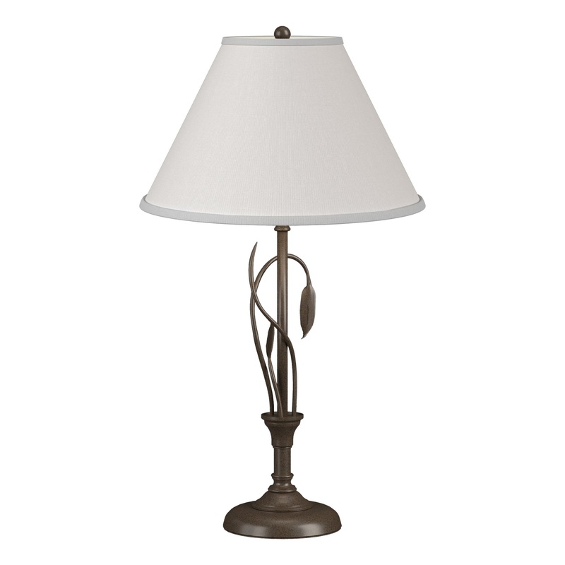 Forged Leaves and Vase Table Lamp Bronze