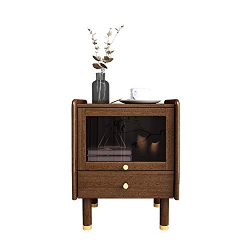 H-Comodini Camera Tavolino Laterale Comodino Noce Solido Nordic Bedside Governo di immagazzinaggio Camera Piccolo gabinetto Locker