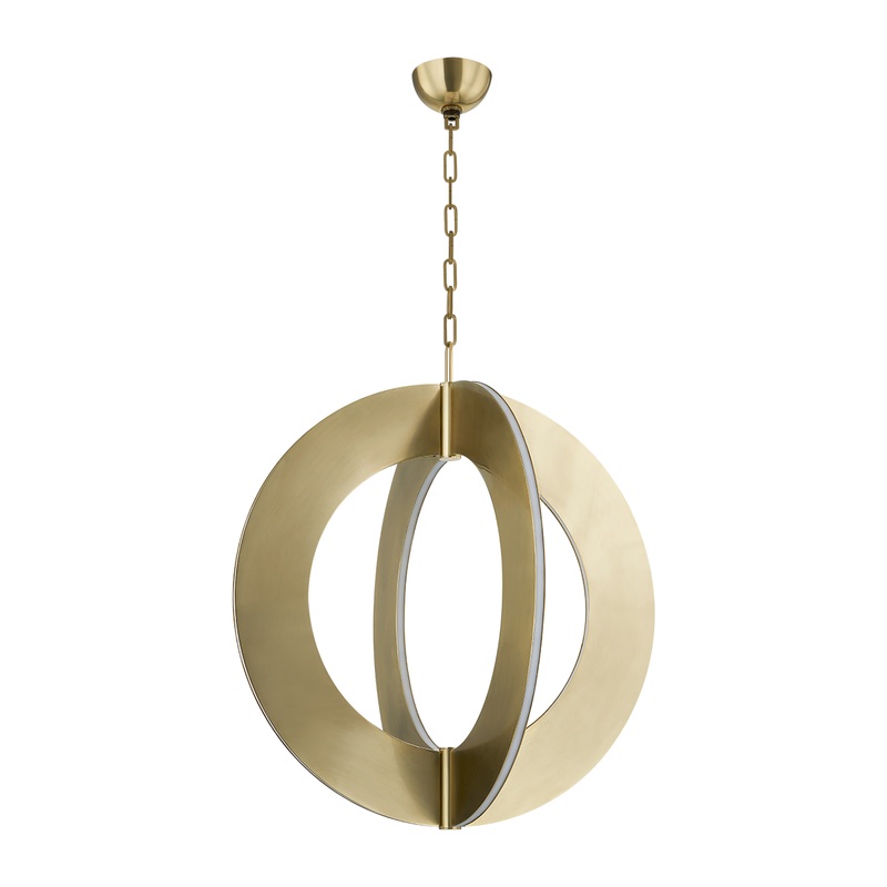 Samos 4-Light LED Chandelier Vintage Brass