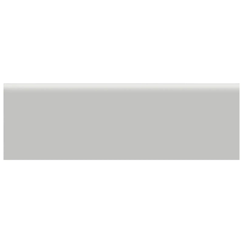 2″ x 6″ Soho Loft Grey Glossy Glazed Ceramic Wall Bullnose 2″ x 6″