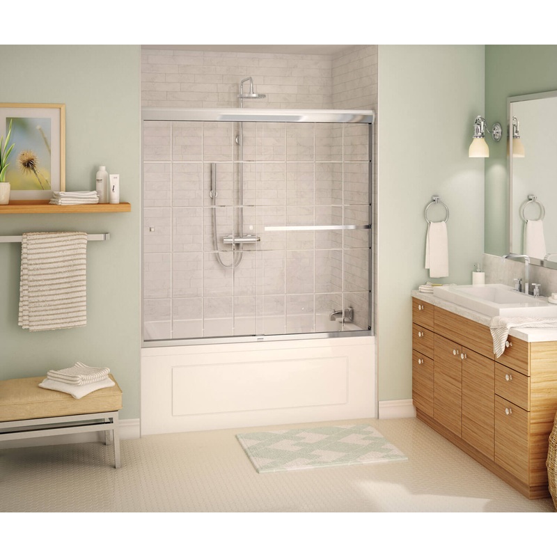 Aura Sliding Tub Door 55-59 x 57 in. 8 mm