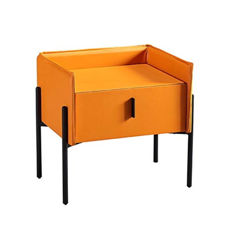 Comodino, con Cassetti Comodino Portaoggetti in Metallo, per Camera da Letto/Soggiorno/Corridoio