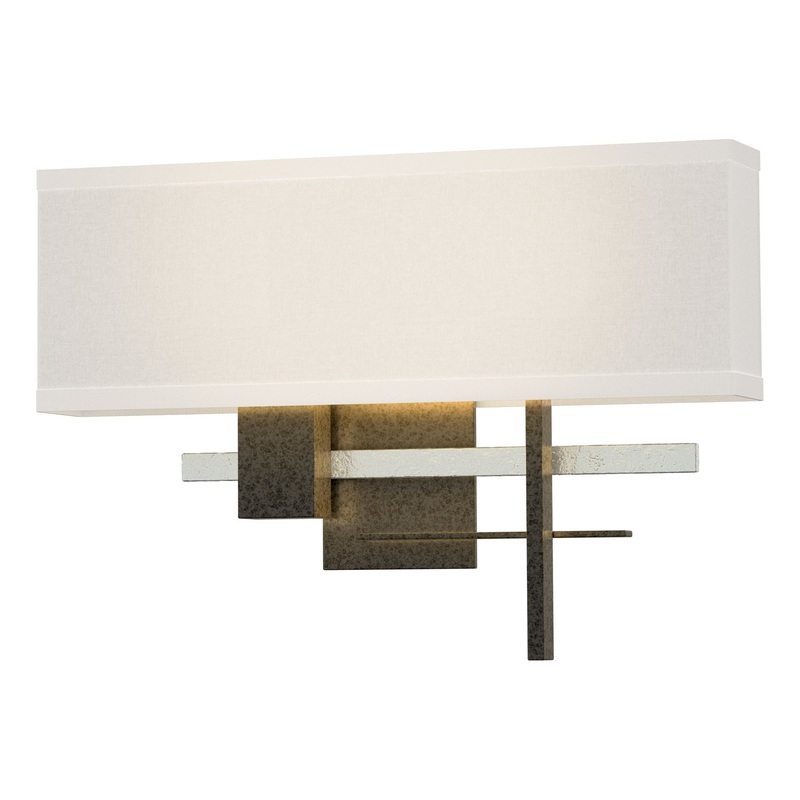 Cosmo Sconce Natural Iron Vintage Platinum Natural Anna Shade (SF)