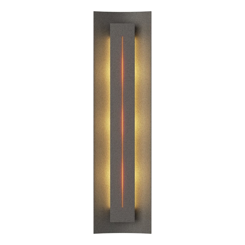Gallery Sconce Natural Iron Amber Glass (FF)
