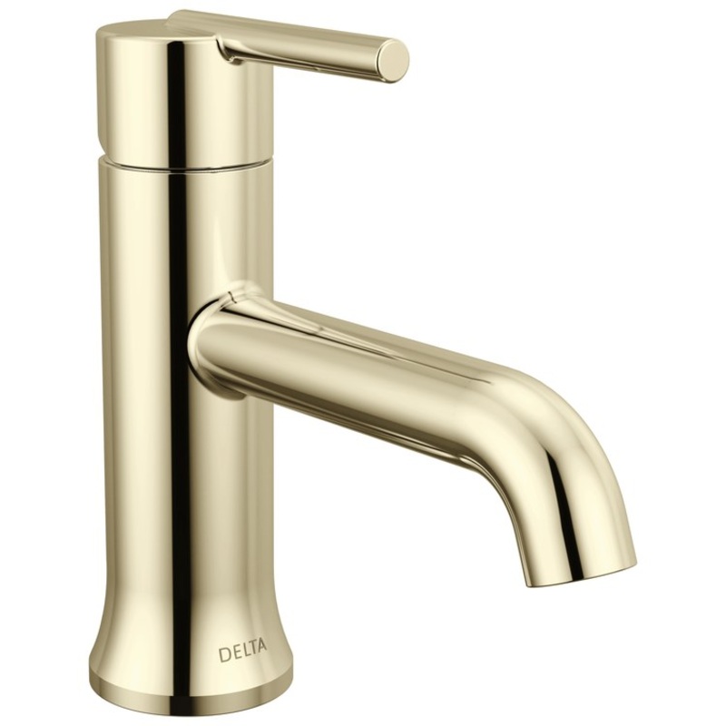 Lavatory Faucet Trinsic 4 Inch Spread 1 Lever ADA WaterSense/CALGreen Polished Nickel 1.2 Gallons per Minute Deck Mount Metal Pop-Up Drain 1/3 Hole