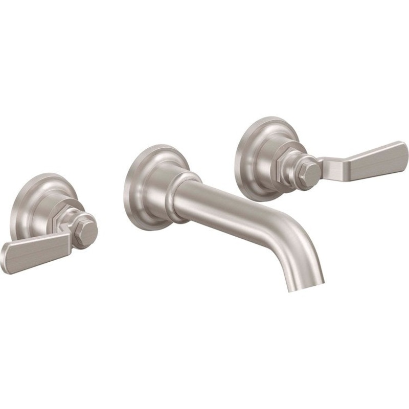 Lavatory Trim Descanso Works Vessel Wall 2 Lever Graphite ADA Spout Reach 6-5/16 Inch 1.2 Gallons per Minute