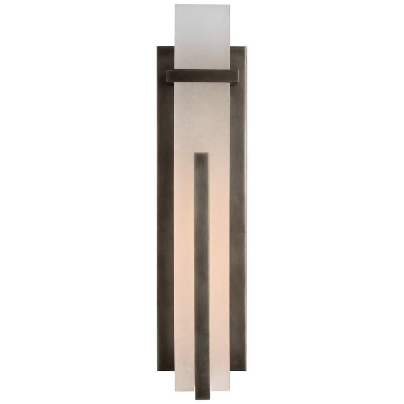LED Wall Sconce from the Malik Collection in Bronze Finish by Visual Comfort Signature