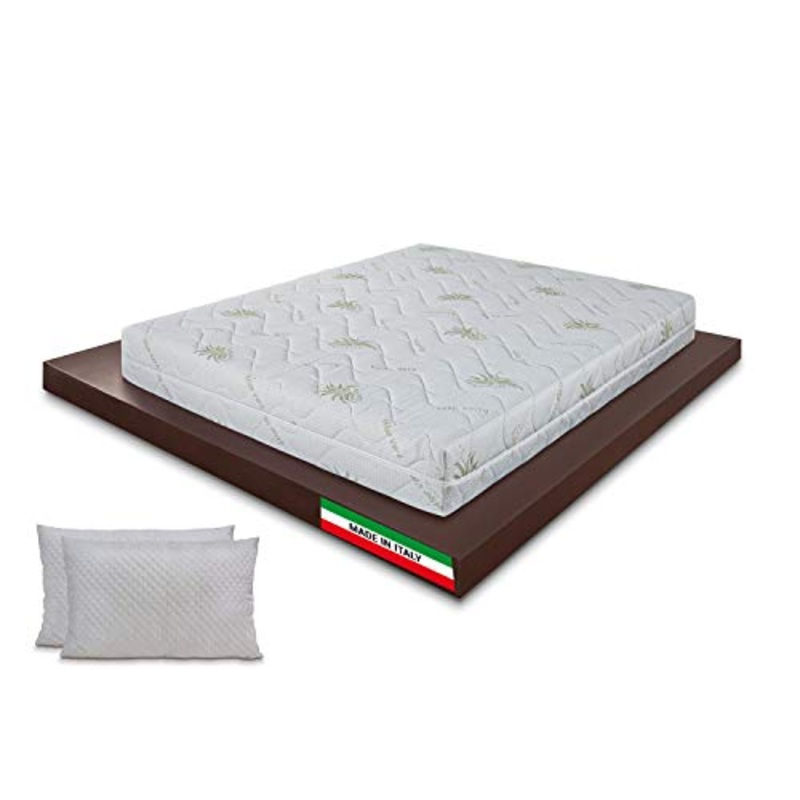 Materassimemory.eu – Materasso Wave Top Matrimoniale Mis. 160×190 Alto 23cm Anatomico, Imbottitura Fibra Ipoallergenica, Igienico, Confortevole, Spedito Sottovuoto Arrotolato, 100% Made in Italy