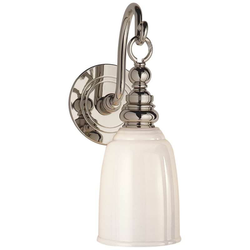 One Light Wall Sconce from the Boston Collection in Chrome Finish by Visual Comfort Signature