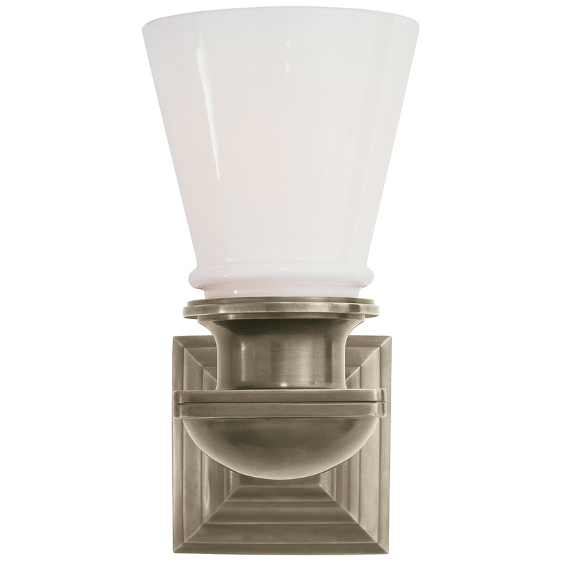 One Light Wall Sconce from the NY Subway Collection in Antique Nickel Finish by Visual Comfort Signature