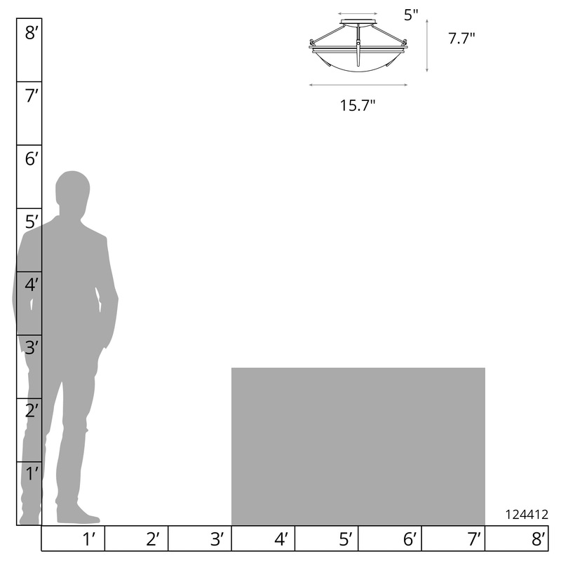 Presidio Tryne Semi-Flush White Opal Glass (GG)