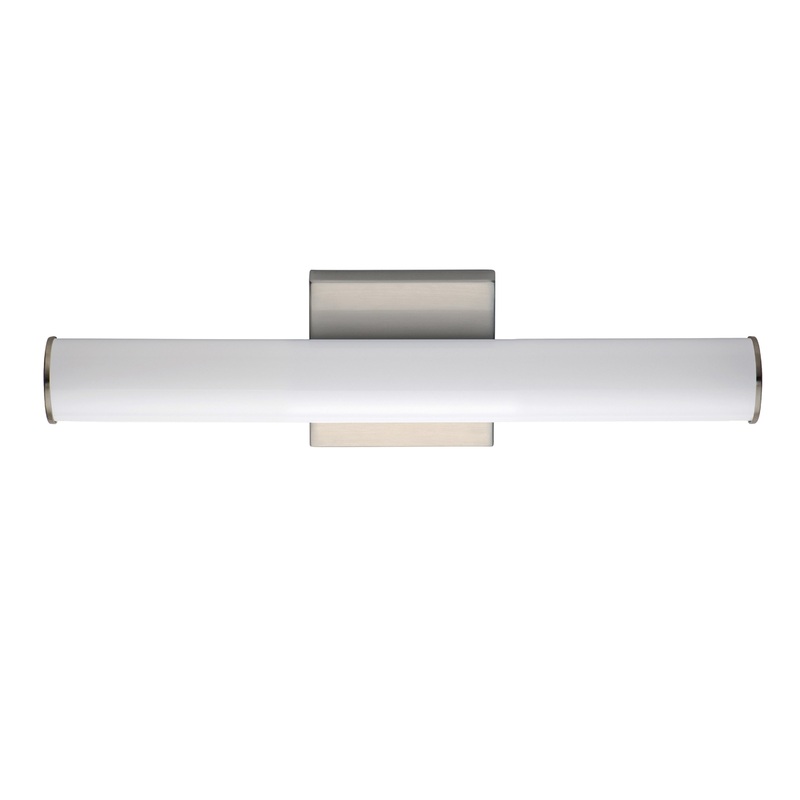 Rail 18″ LED Bath Vanity 5CCT Satin Nickel