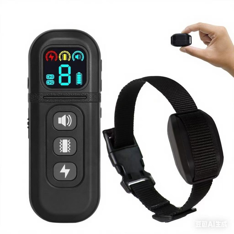 Ultra-Small & Lightweight Dog Training Collar with Remote – 3 Modes, Adjustable Levels, Fits All Sizes(black)