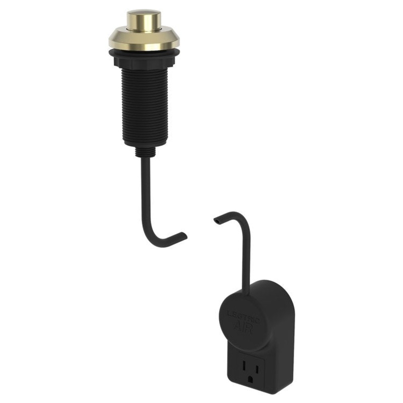 Air Activation Switch Jeter Disposer with Power Adapter French Gold PVD Brass