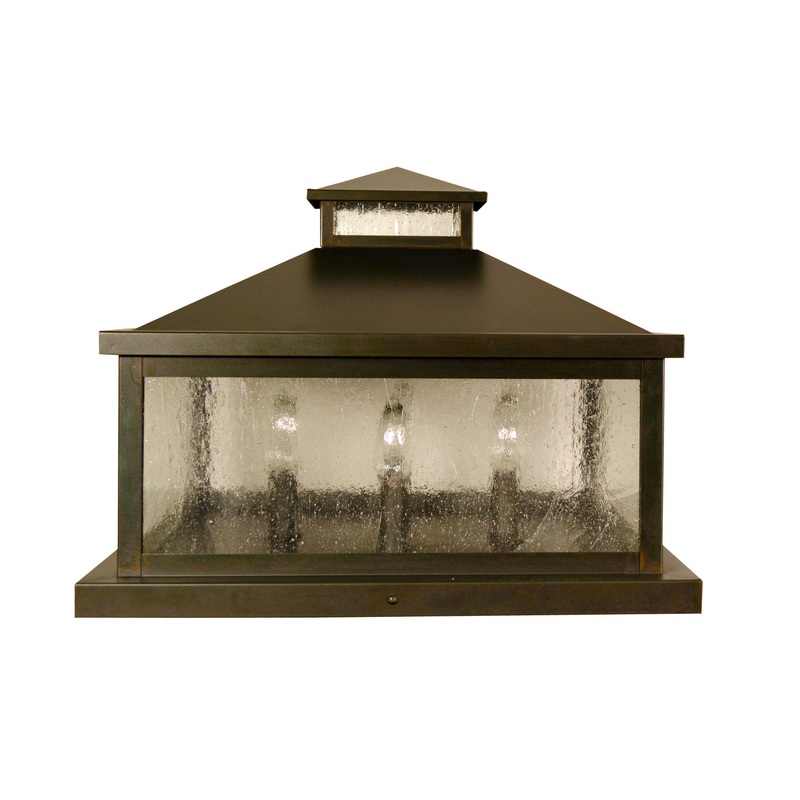 Arroyo CAC-16CS-BZ Canterbury Four Light Column Mount Bronze