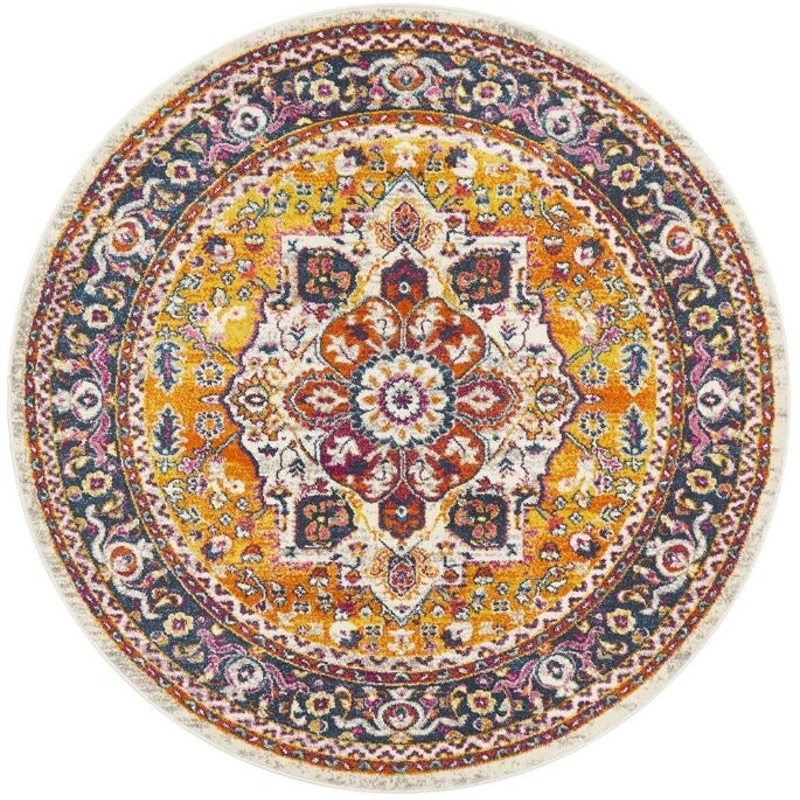 Babylon 207 Multi Round by Rug Culture-150X150CM – ROUND