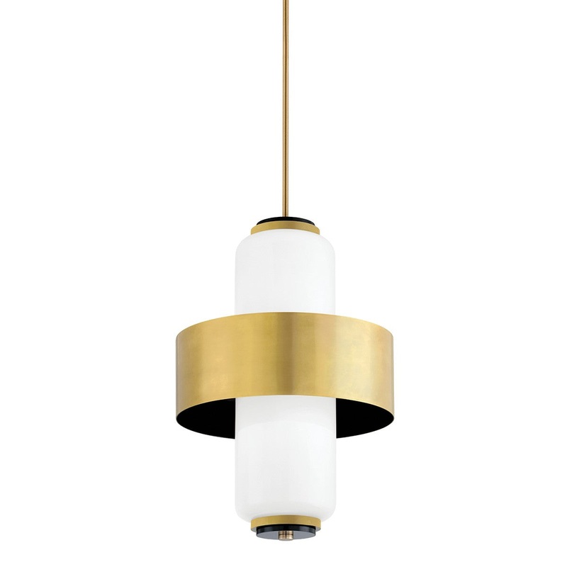 Corbett Lighting 275-44-VB/SBK Melrose Four Light Pendant Vintage Brass/Soft Black